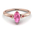 Marquise Pink Moissanite Geometrical Engagement Ring - Reese No. 811